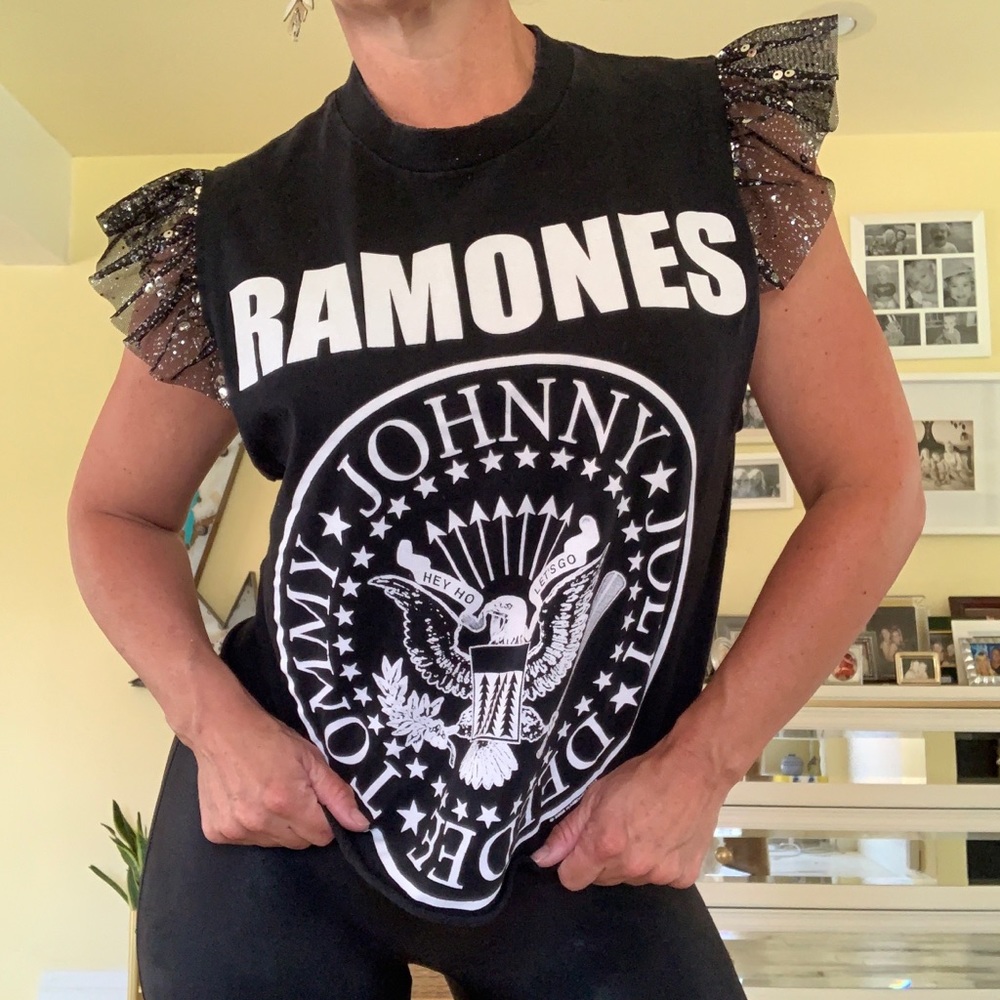 ReWorked RePurposed ‘Ramones’ Black Graphic Tee